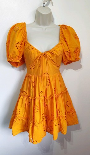 Zara orange embroidered - , puff