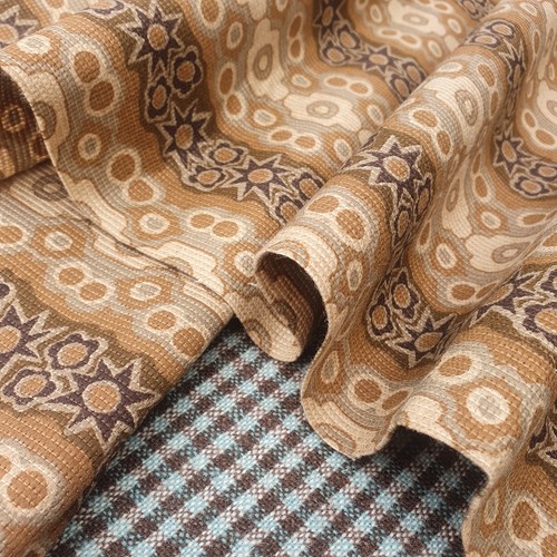 Vintage retro 70s barkcloth