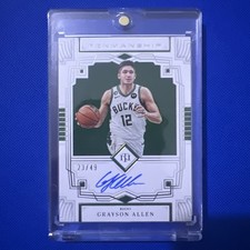 GRAYSON ALLEN 2023-24 NATIONAL TREASURES PENMANSHIP BUCKS AUTO /49 Q1300-J