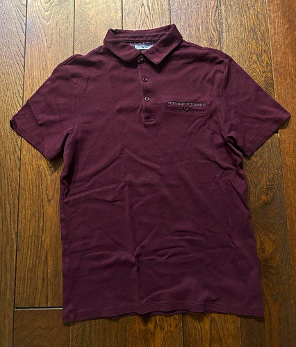 Men burgundy short sleeve - short,