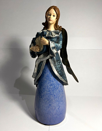 Ceramic angel figurine with - ceramic,