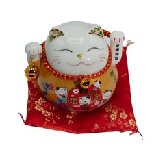 Gold Ceramic Maneki Neko Money