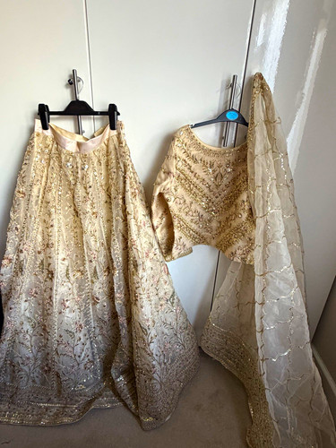 Womens beige embroidered net - beige,