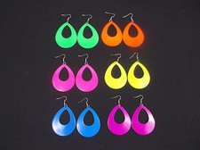 Ladies neon retro hoop - neon,