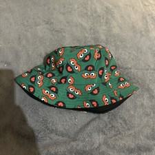 Elmo Character Faces All Over Print Adult Size Bucket Hat Rare Unique Festival