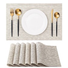 Set of 6 Washable Vinyl Place