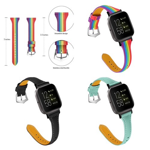 Rainbow silm leather - leather, strap