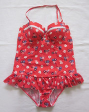 FROST FRENCH FLOOZIE SIZE  12 A/B  RED DAISY FLORAL 2 WAY SWIMSUIT