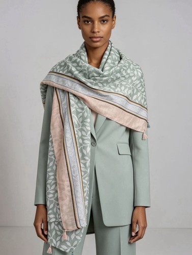 Ladies scarf sage green - sage,