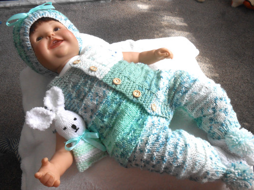 Hand knitted blue - knitted,