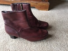 Footglove Chestnut Ladies Ankle Boots UK 4 Slight Flaw To Inside 