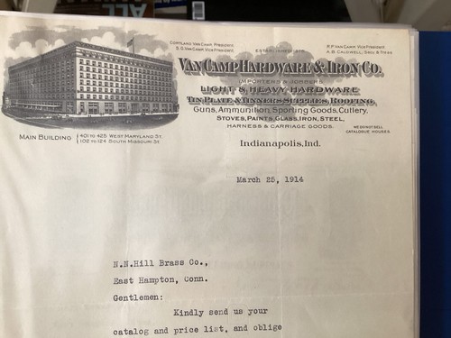1914 letter head indianapolis - 1914,