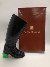 Regent De Niro Mens Riding Boots Black Leather Size 9 UK Made in England