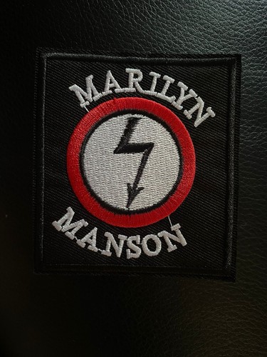 Marilyn manson logo sew - marilyn,