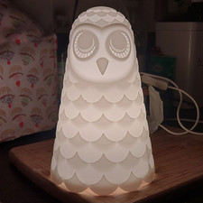 Ikea Solbo white Owl Table lamp Night Light child safe design PAT tested