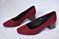 LADIES M&S INSOLIA CLARET COURT SHOES SIZE 5.5