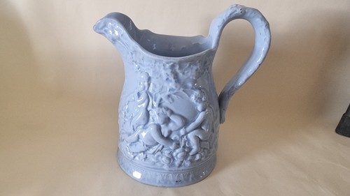 Unmarked blue ceramic - blue, jug