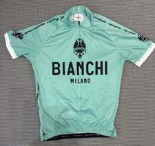 Bianchi Men's Cycling Jersey. Size L. Celeste Blue. 3/4 Zip.