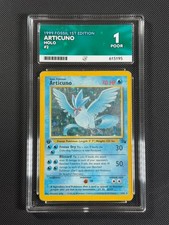 ACE 1 Articuno 2/62 1ST EDITION Pokémon Card WOTC Fossil Holo Rare