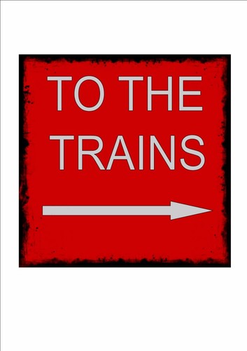 Railway station sign - railway,