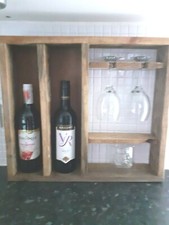 Handmade Wooden Wine Rack Shelves Bottle Holder Display Cabinet Homemade 