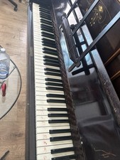 John Spencer & Co. upright piano -walnut brown-  good working order