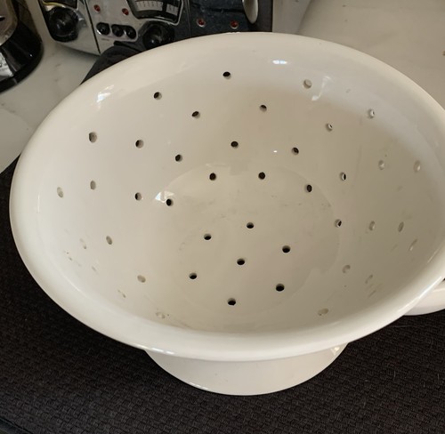 Ceramic straining bowl - ceramic,