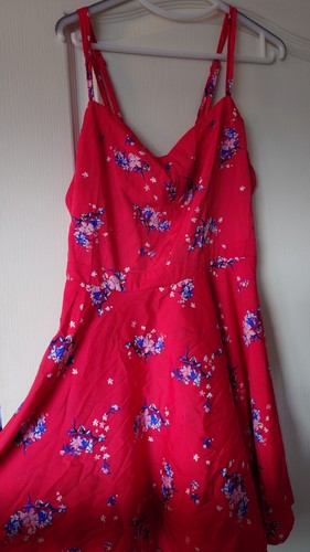 Ladies short red dress - red, with