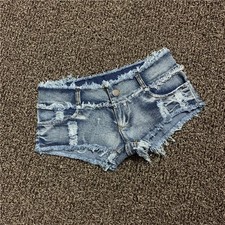 Ladies Micro Denim Shorts Low
