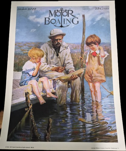 Vintage 1922 motor boating - 1922,