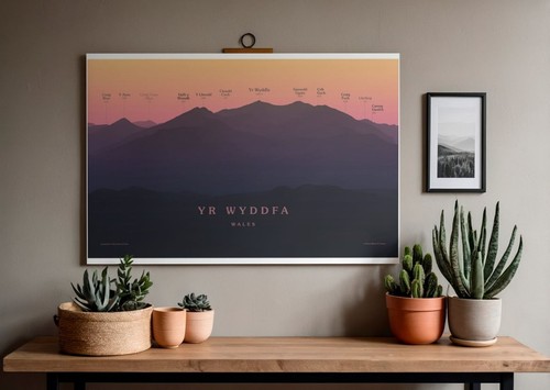 Wyddfa wall art - wyddfa, (snowdon)