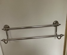 Towel Rail Towel Rack , Double Towel Traditional. Brass, Gold Plated.