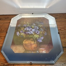 Vintage Mirror With Floral Design original chain