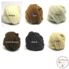 Heidifeathers® Baby Alpaca Wool Roving, Felting Wool Tops - Choose From 6 Shades
