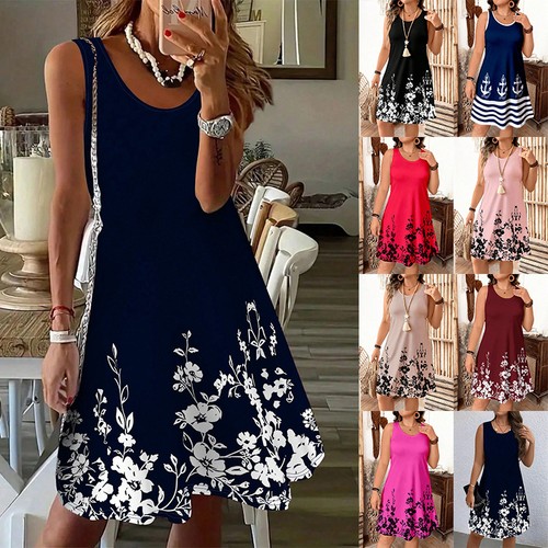 Womens floral sleeveless - floral, dress