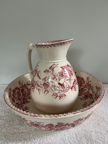 Victorian washbasin and - , jug