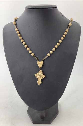 Italian catholic rosary - italian, carved