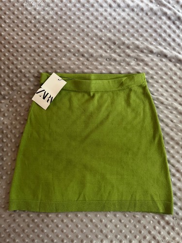 Zara green knit mini skirt - ,