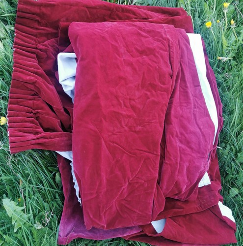 Pair very large velour - pair, of