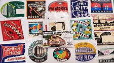 Vintage Style Travel Hotel Luggage Labels Set of 15 Stickers Suitcase Scrapbook