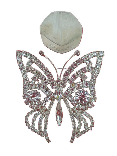 Large sparkly clear - sparkly, rhinestone
