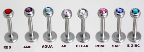 Titanium labret stud with - labret,