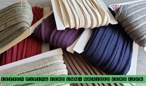 6mm cotton flanged piping - cotton,