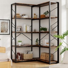 5-Tier L-Shaped Bookcase