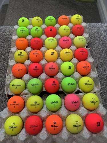 Matte coloured golf balls - 40,