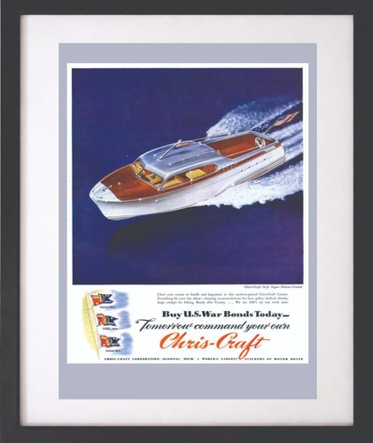 Framed print chris craft - a3,