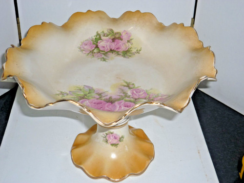 Vintage blush ware comport - blush,
