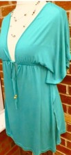 BHS BNWOT Ladies Top Size 14 Turquoise Green Kaftan Spring Holiday  L1