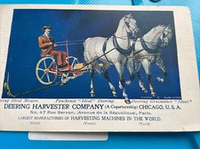 Deering Harvest Co. Mower, Binders Etc Farming Advertising  Colour Postcard 1900