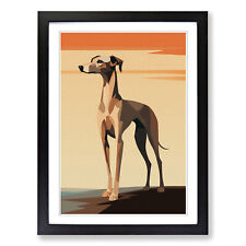 Whippet Minimalism No.2 Framed